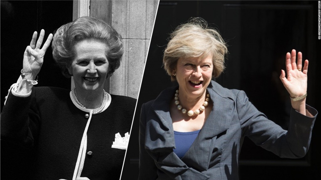 Margaret Thatcher e Theresa May  cnn.com