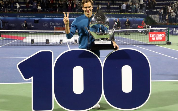 Federer festeggia il centesimo titolo www.skysport.it